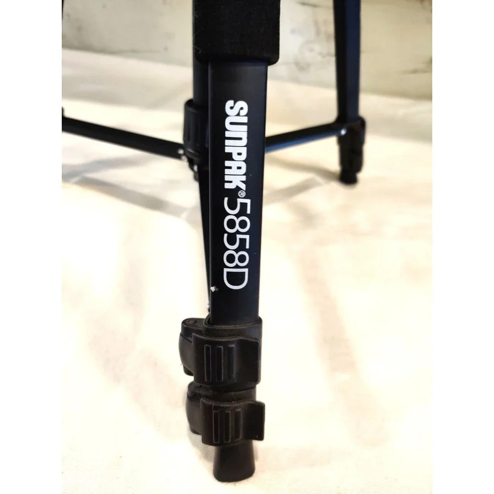 Sunpak 58”‎ Aluminum Medium Duty Video Tripod, 5858D +3-Way Pan & Tilt Head